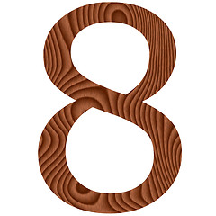 Image showing Wooden Number 8