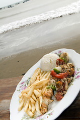 Image showing mixed seafood kabob nicaragua