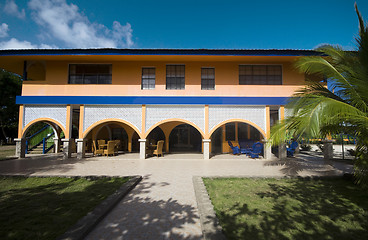 Image showing hotel cabanas beach hammocks Corn Island Nicaragua