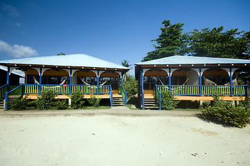 Image showing hotel cabanas beach hammocks Corn Island Nicaragua