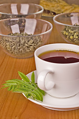 Image showing black tea with herbs