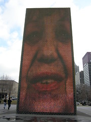 Image showing Crown Fountain in Chicago