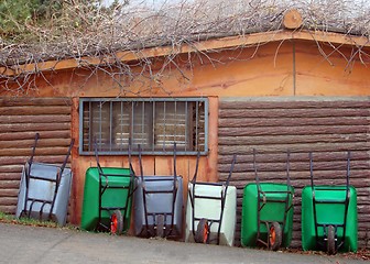 Image showing Wheelbarrows