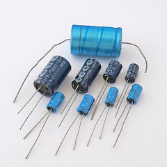 Image showing   Assorted capacitors.    
