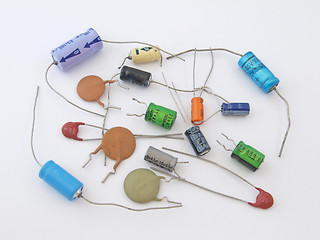 Image showing  Assorted capacitors