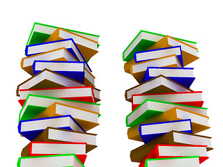 Image showing Piles of books