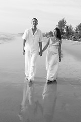 Image showing Couple on the beach.