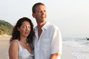 Image showing Couple on the beach.