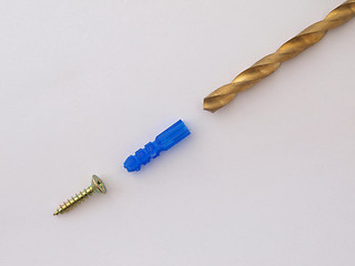 Image showing Drill bit and screw