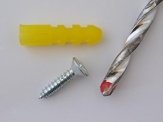 Image showing Drill bit and screw