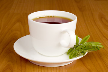Image showing cup of black tea