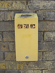 Image showing Bin for cigarette buts.