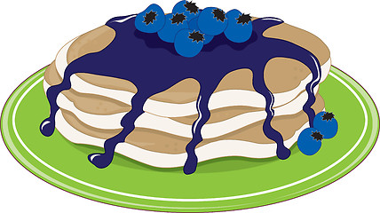 Image showing Pancakes Blueberry