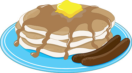 Image showing Pancakes Sausage