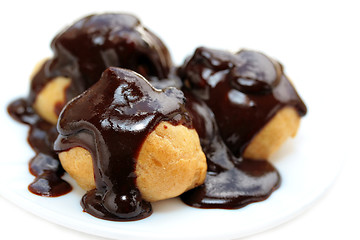 Image showing Fresh profiteroles