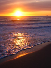 Image showing Sunset at Orre beach in Norway