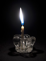 Image showing Candle in darkness