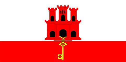 Image showing Flag Of Gibraltar