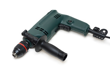 Image showing Green electric drill