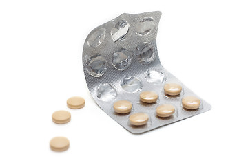 Image showing Capsules with vitamin packed 