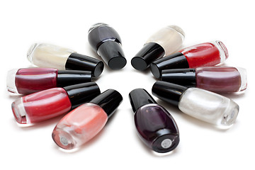 Image showing Vials colour varnish nailwaer, star tour