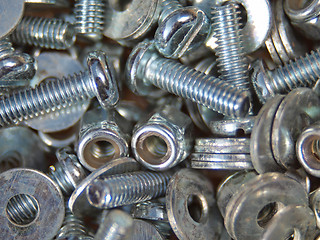 Image showing Nuts, bolts and washers.      