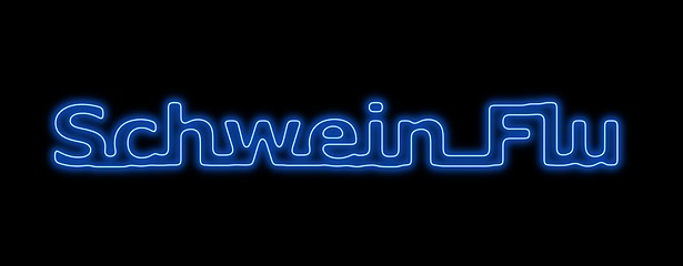 Image showing Schwein Flu Neon Blue Black