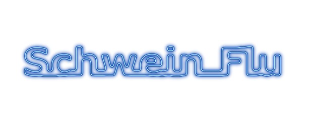 Image showing Schwein Flu Neon Blue White