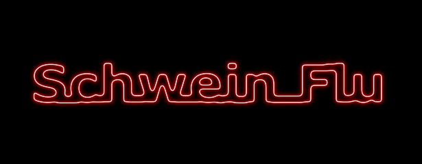 Image showing Schwein Flu Neon Red Black