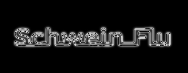 Image showing Schwein Flu Neon White Black