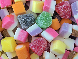 Image showing Closeup of mixed sweets      