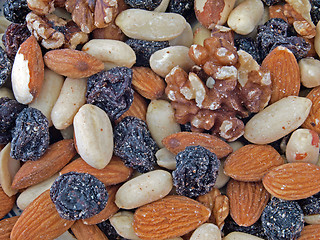 Image showing Mixted fruit and nuts.