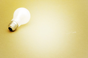 Image showing Background with lit lightbulb