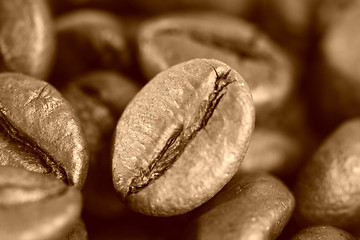 Image showing Fragrant fried coffee beans 