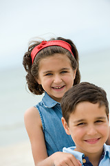 Image showing Kids on the beach