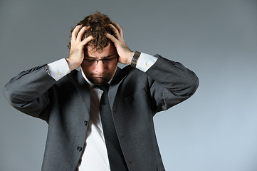 Image showing Stressed businessman