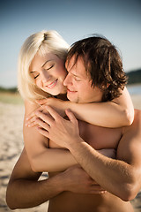 Image showing Couple on the beach