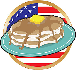 Image showing Pancake American Flag