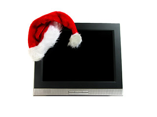 Image showing Santa's hat on a computer screen