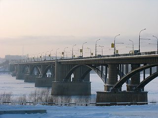 Image showing Bridge over river Ob