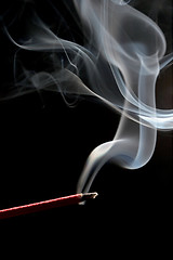 Image showing incense over black