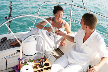 Image showing Couple on cruise.