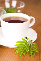 Image showing cup of black tea