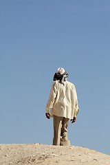 Image showing Man alone in the desert