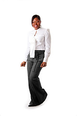 Image showing Happy African business woman