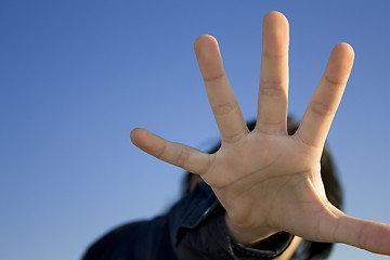 Image showing A hand standing