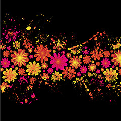 Image showing floral ink splat