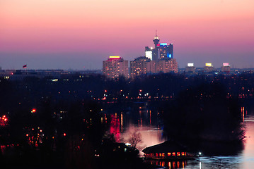 Image showing Belgrade evening view