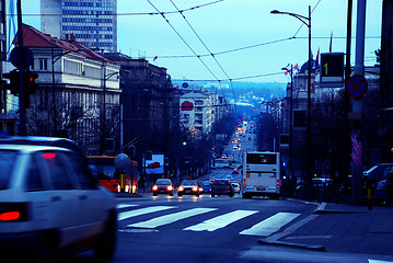 Image showing Evening Belgrade cityscape