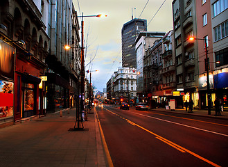 Image showing Evening Belgrade cityscape
